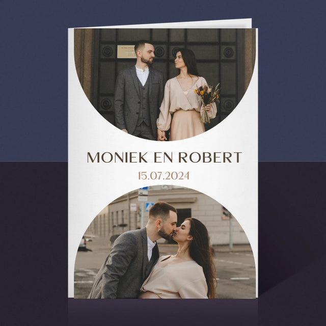 Fotocollage: Trouwdag - Wenskaart