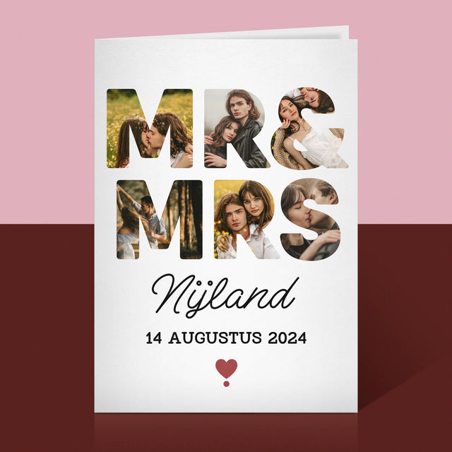 Woord Van Foto'S: Mr&Mrs - Wenskaart