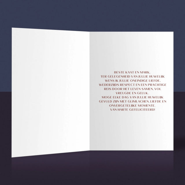 Fotocollage: Trouwdag - Wenskaart