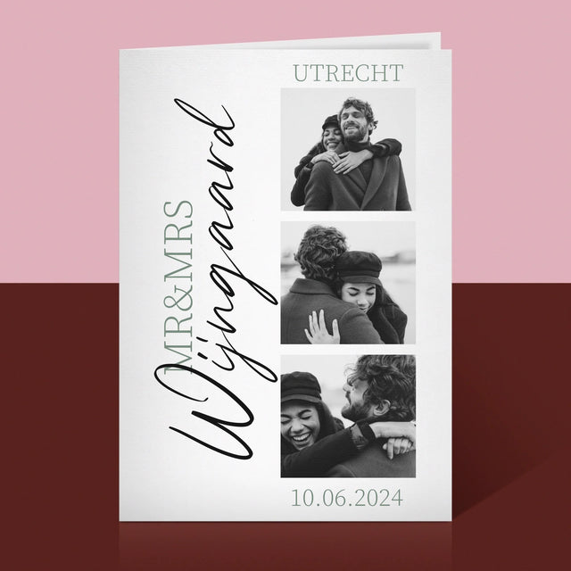 Fotocollage: Mr&Mrs Trouw - Wenskaart