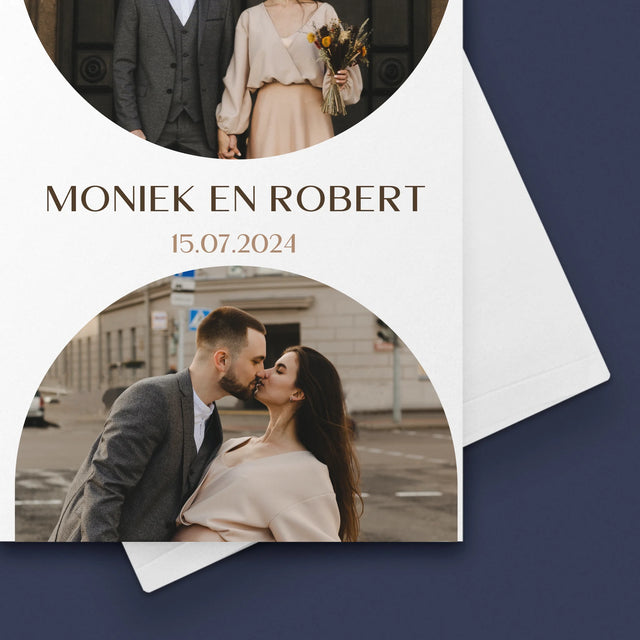Fotocollage: Trouwdag - Wenskaart