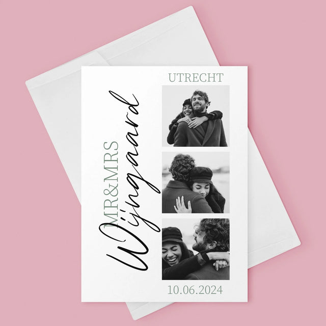 Fotocollage: Mr&Mrs Trouw - Wenskaart