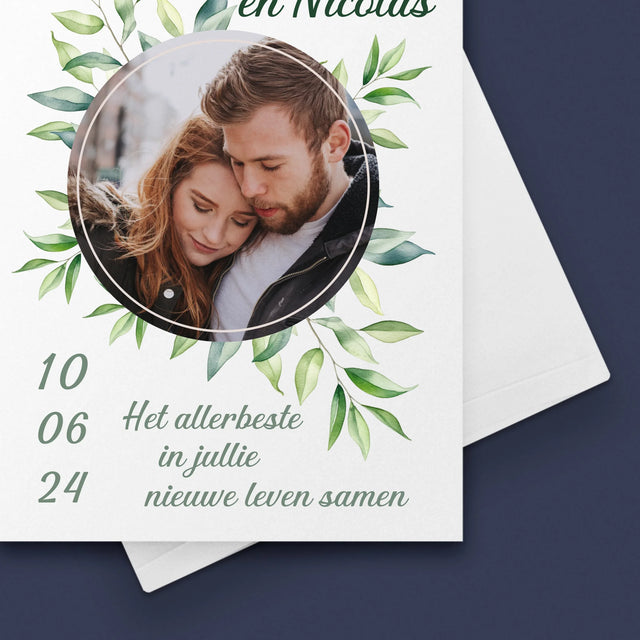 Foto En Handtekening: Trouw, Blaadjes - Wenskaart