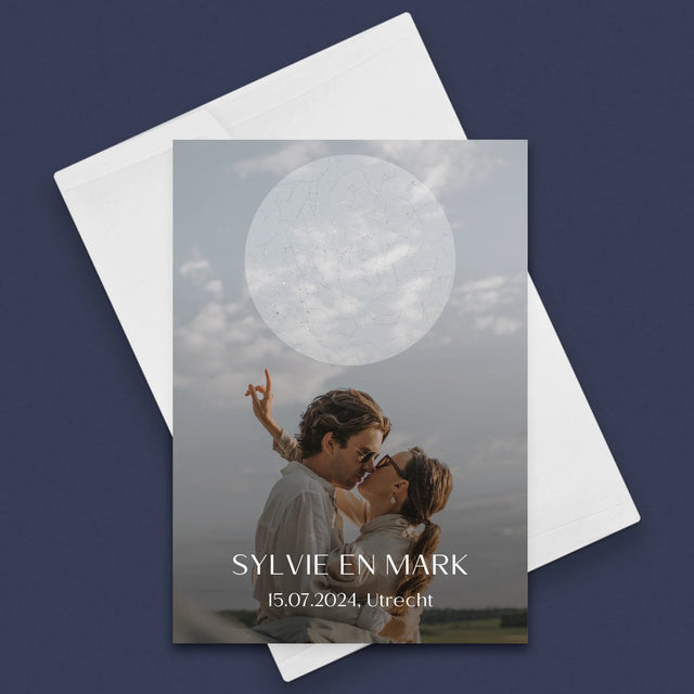 Starrenkaart: Bruiloft - Wenskaart