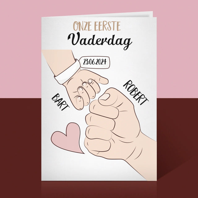 Naam En Handtekening : Eerste Vaderdag Samen - Wenskaart