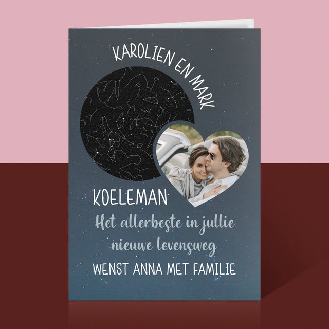 Starrenkaart: Nieuwe Levensweg, Trouw - Wenskaart