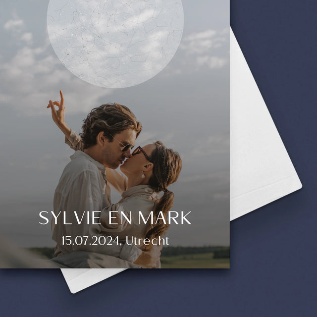 Starrenkaart: Bruiloft - Wenskaart