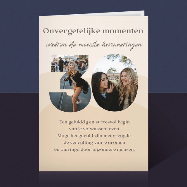 Woord Van Foto'S: 30E Verjaardag - Wenskaart