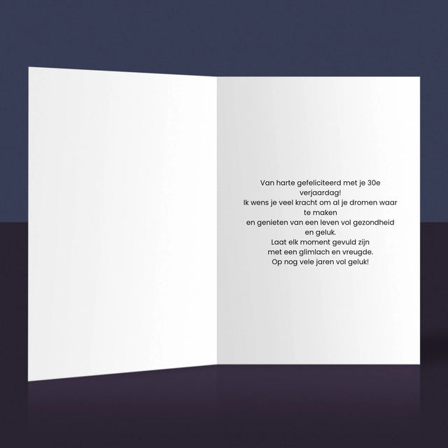 Woord Van Foto'S: 30E Verjaardag - Wenskaart