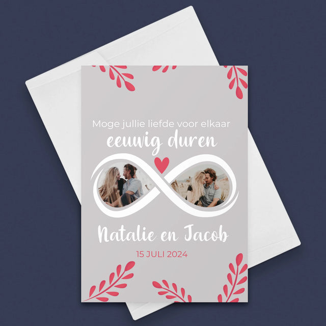 Fotocollage: Moge Jullie Liefde Voor Elkaar Eeuwig Duren - Wenskaart