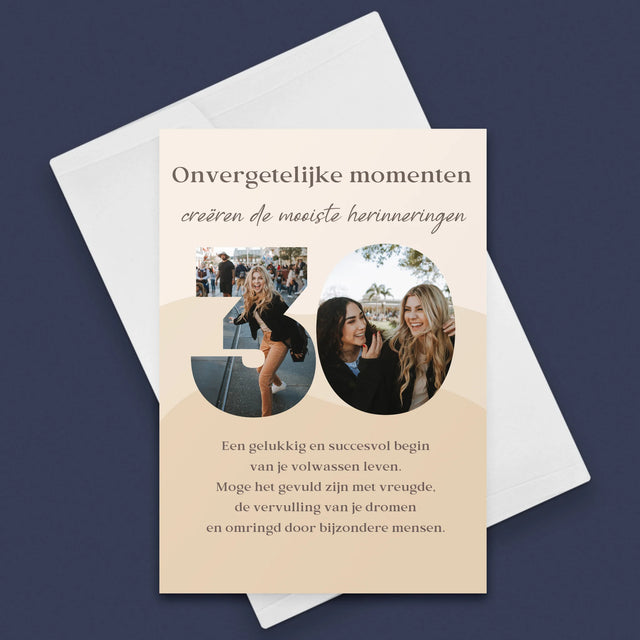 Woord Van Foto'S: 30E Verjaardag - Wenskaart