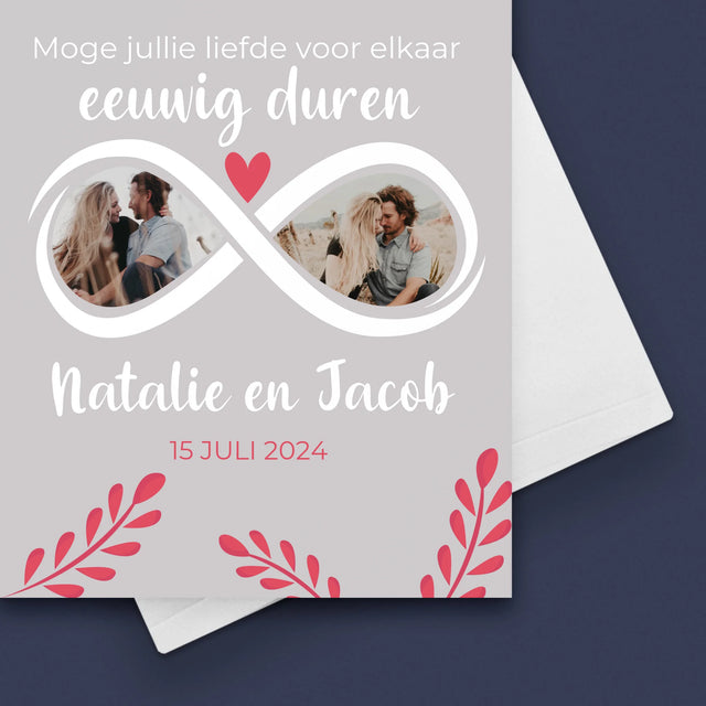 Fotocollage: Moge Jullie Liefde Voor Elkaar Eeuwig Duren - Wenskaart
