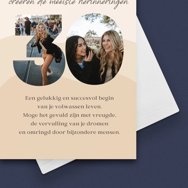 Woord Van Foto'S: 30E Verjaardag - Wenskaart
