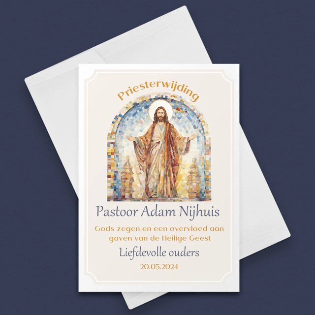 Naam En Handtekening : Priesterwijding - Wenskaart