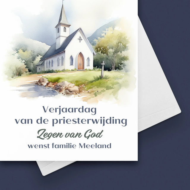 Naam En Handtekening : Verjaardag Priesterwijding - Wenskaart