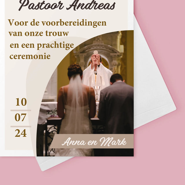 Foto En Handtekening: Bedankt Aan Priester, Trouw - Wenskaart