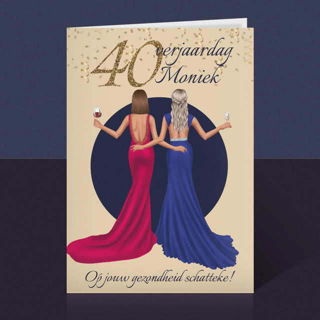 Karakter Schepper: 40E Verjaardag, Vriendin - Wenskaart