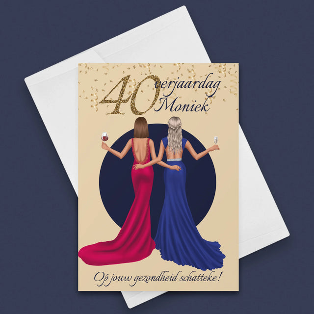 Karakter Schepper: 40E Verjaardag, Vriendin - Wenskaart