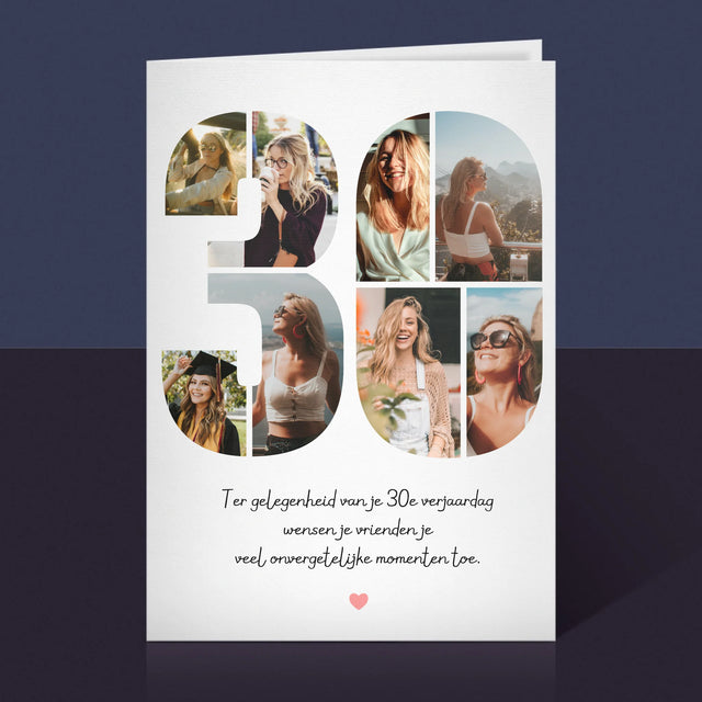 Fotocollage: 30E Verjaardag Wensen - Wenskaart