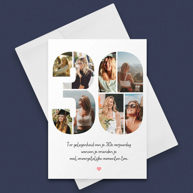 Fotocollage: 30E Verjaardag Wensen - Wenskaart