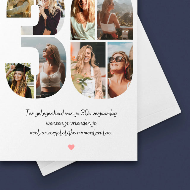 Fotocollage: 30E Verjaardag Wensen - Wenskaart