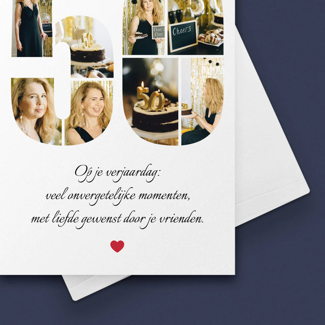 Vorm Van Foto'S: 50E Verjaardag Wensen - Wenskaart