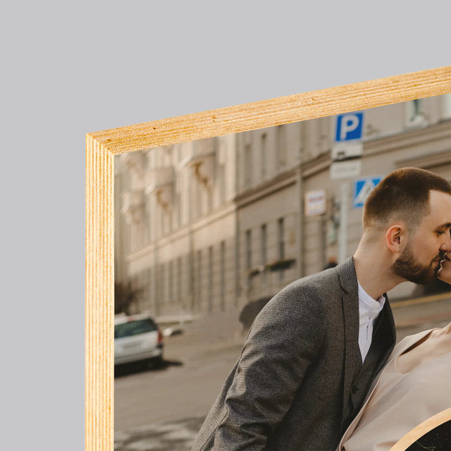 Starrenkaart: Sterren Schijnen Voor Ons - Afdruk Op Hout (Verticaal)