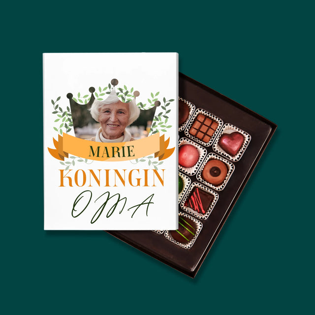Foto En Handtekening: Koningin Oma - Pralines
