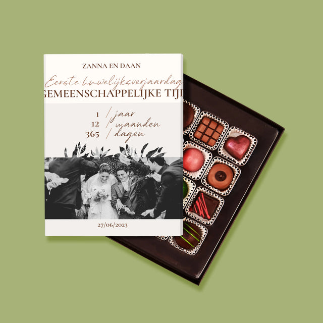 Foto En Handtekening: Eerste Huwelijksverjaardag - Pralines