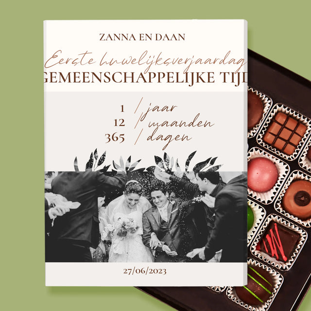 Foto En Handtekening: Eerste Huwelijksverjaardag - Pralines