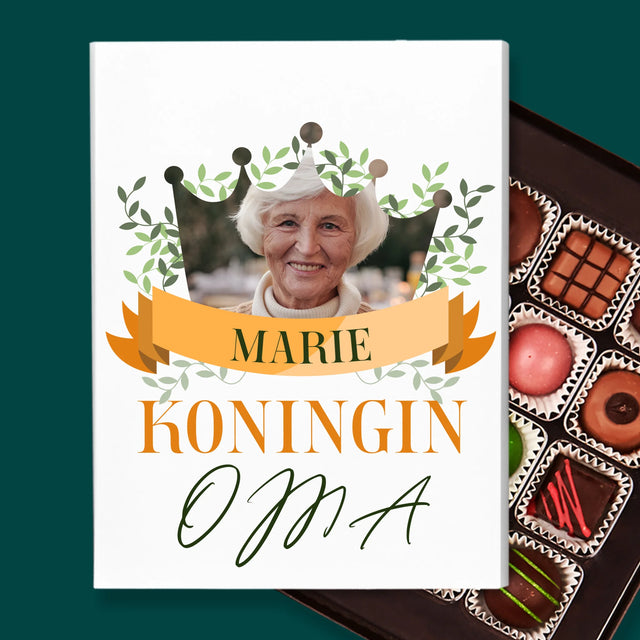Foto En Handtekening: Koningin Oma - Pralines