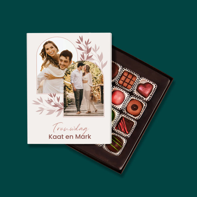 Fotocollage: Op De Trouwdag - Pralines