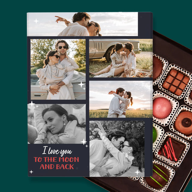 Fotocollage: To The Moon And Back - Pralines