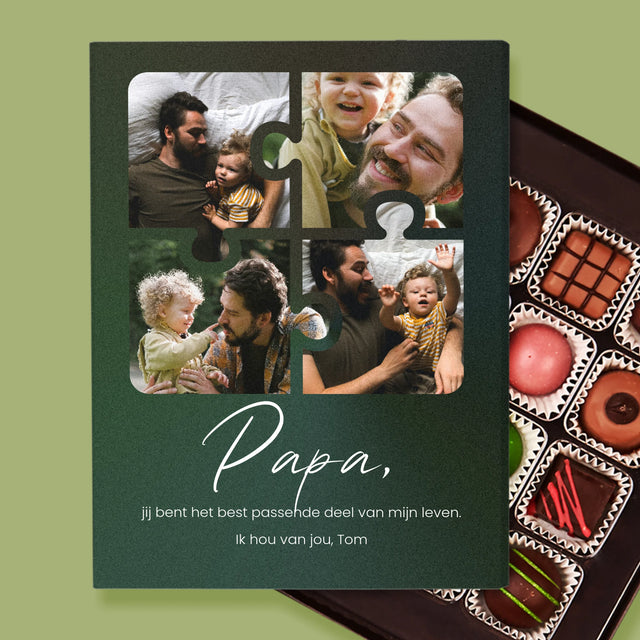 Fotocollage: Fotopuzzel, Papa - Pralines
