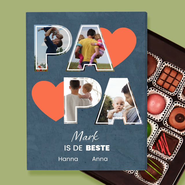 Fotocollage: Papa Is De Beste - Pralines