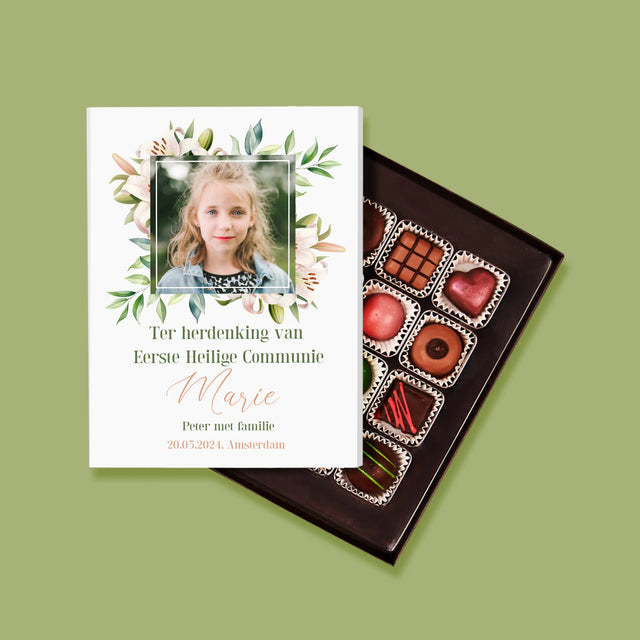 Foto En Handtekening: Ter Herdenking Van Eerste Heilige Communie - Pralines
