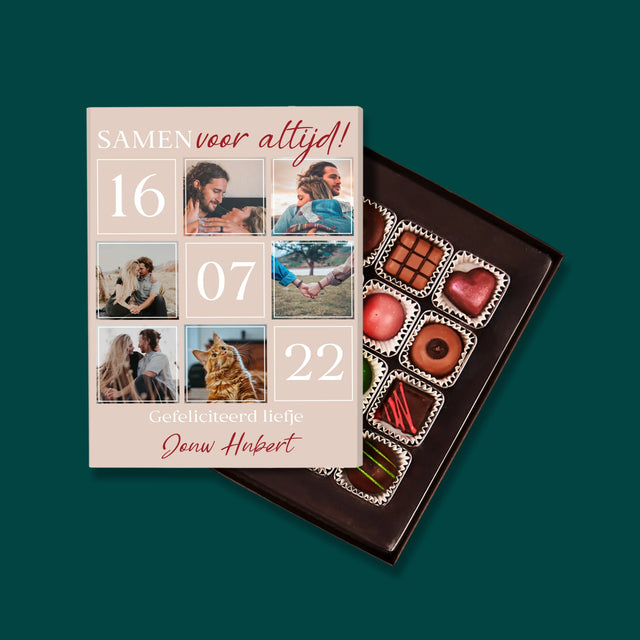 Fotocollage: Samen Voor Altijd - Pralines
