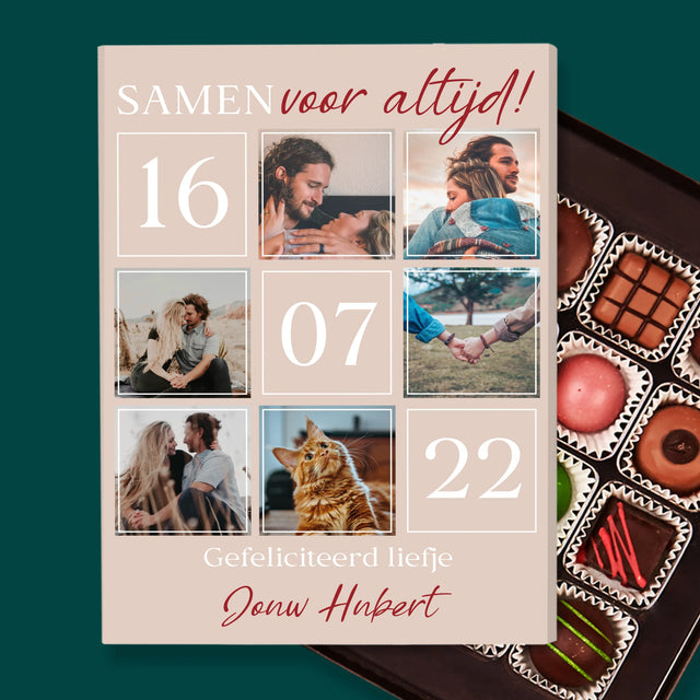 Fotocollage: Samen Voor Altijd - Pralines