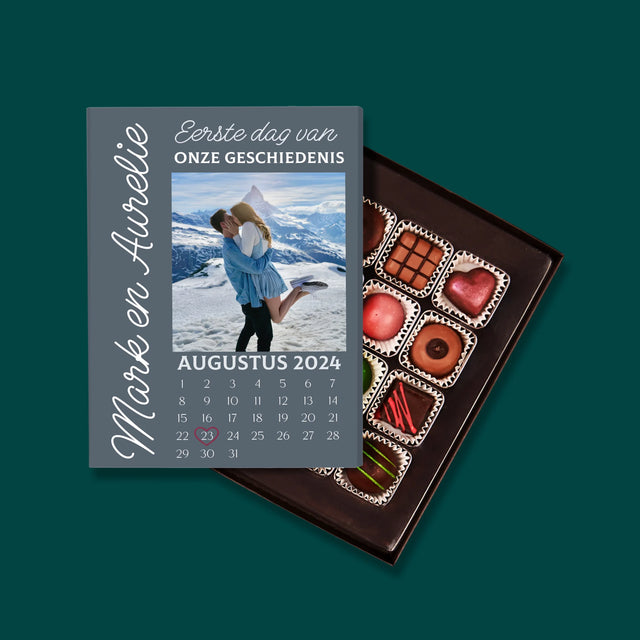 Foto En Handtekening: Eerste Dag Van Onze Geschiedenis - Pralines