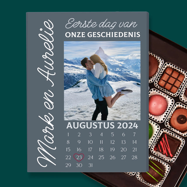 Foto En Handtekening: Eerste Dag Van Onze Geschiedenis - Pralines