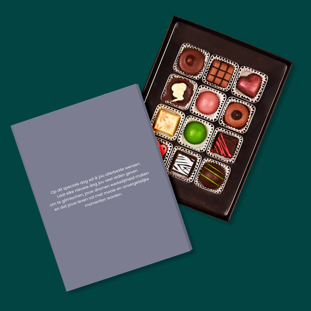 Foto En Handtekening: Papa, Jij Bent Het Stuk Dat Ons Samenhoudt - Pralines