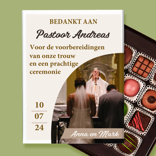 Foto En Handtekening: Bedankt Aan Priester, Trouw - Pralines