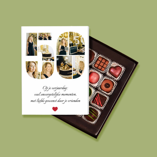 Vorm Van Foto'S: 50E Verjaardag Wensen - Pralines