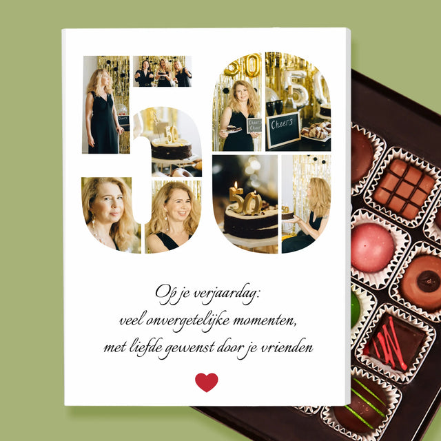 Vorm Van Foto'S: 50E Verjaardag Wensen - Pralines