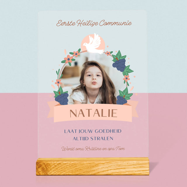 Foto En Handtekening: Commuie, Goedheid - Afdruk Op Acrylglas (Verticaal)