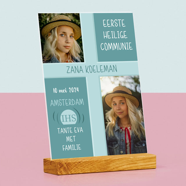 Fotocollage: Eerste Communie - Afdruk Op Acrylglas (Verticaal)