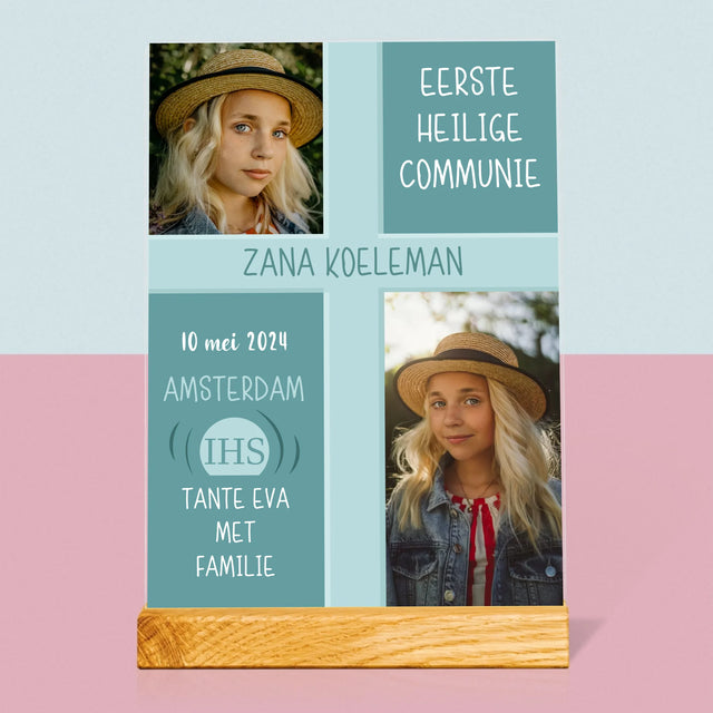 Fotocollage: Eerste Communie - Afdruk Op Acrylglas (Verticaal)
