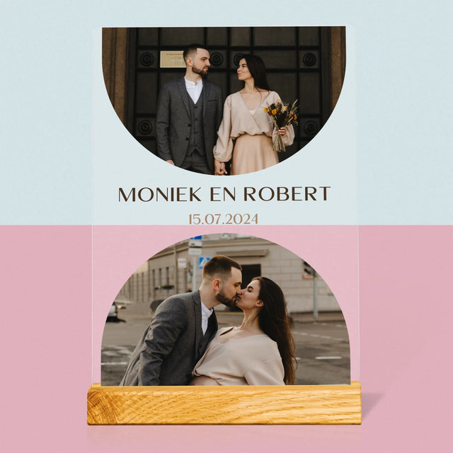 Fotocollage: Trouwdag - Afdruk Op Acrylglas (Verticaal)