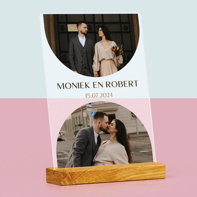Fotocollage: Trouwdag - Afdruk Op Acrylglas (Verticaal)