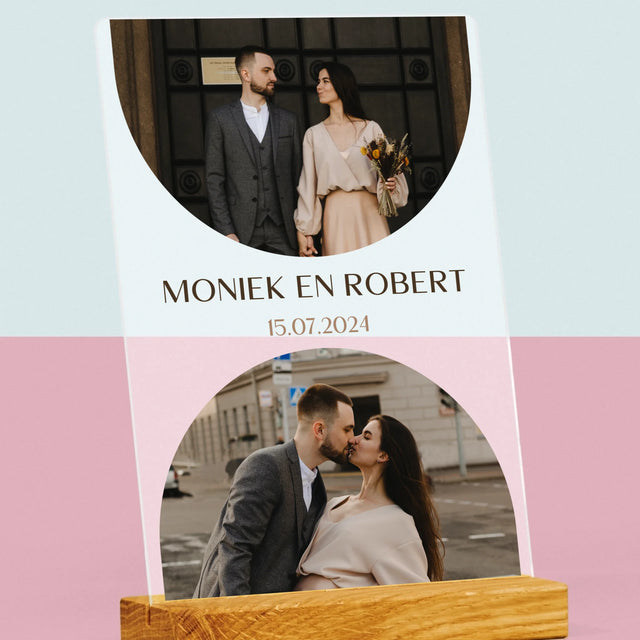 Fotocollage: Trouwdag - Afdruk Op Acrylglas (Verticaal)